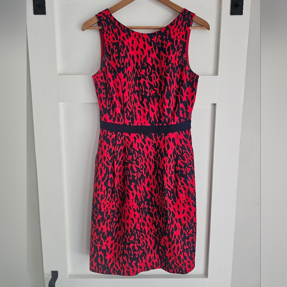 The Limited Tall Dress Size 2 Red Blue Cheetah